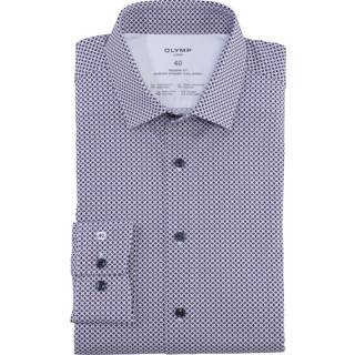 OLYMP Herren Hemd blau gemustert