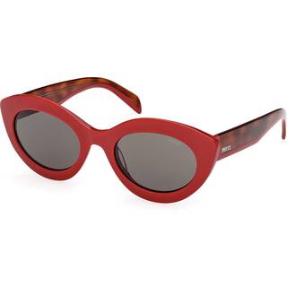 Emilio Pucci Kvinde EP0203 66A Solbriller Acetat Rød Røg Cat Eye Normal