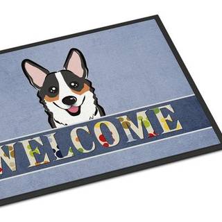 """" Caroline's Treasures BB1441JMat Tricolor Corgi Velkommen indendørs eller udendørs Mat 24 x 36 """" """" Multicolor """"