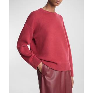 Vince Wool, cotton and cashmere-blend sweater - red - M