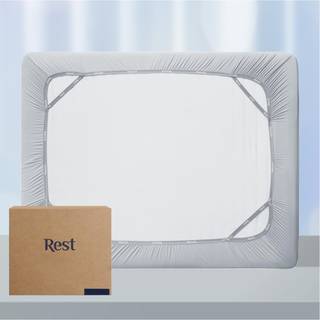 Hvile evercool monteret ark king size lyse grå 15 """" dyb (op til 18) åndbart sengetøj til varm sovende og nat sved seng ark med ionisk selvrensen