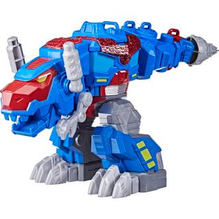 Transformers Dinobot Adventures Optimus Prime T-Rex Konvertera leksak med ljus och ljud 9 tum actionfigur i åldrarna 3 och uppåt
