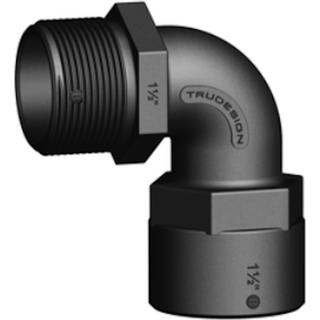 Rørvinkel TruDesign Connector Threaded Female to Male 90°, komposit, vinklet 90°, 1 1/2" G (BSP) (indvendig) til 1 1/2" G (BSP) (udvendig)