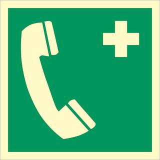 Emergency phone - Efterlysende Vinyl HI150 - 150 x 150 mm