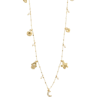 Prucence Recycled Halskæde, Gold Plated, 38 cm