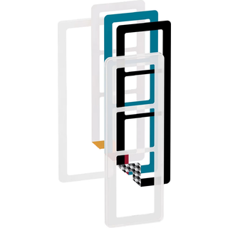 LK FUGA Choice Design ramme 3½ modul, frostet inkl. 6 farver