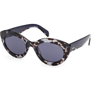 Emilio Pucci Kvinde EP0203 55V Solbriller Acetat Havana Blå Cat Eye Normal