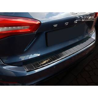 Læssekantbeskytter - Ford Focus Turnier / ST-line 2018-> Rustfrit Stål - Sort Børstet Stål - Hurtig levering