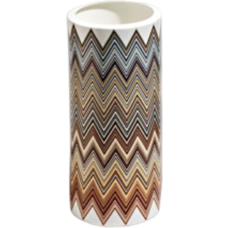 Missoni Vases - 'Zig Zag Jarris' high vase, beige in Multicolour Porcelain Fine Bone China