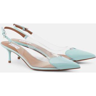 Alaïa Le CÅur patent leather and PU slingback pumps - blue - EU 36