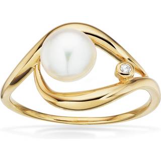 Scrouples Ring i 8 Karat Guld med Ferskvandsperler