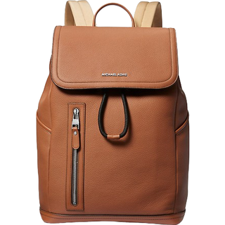 MK Hudson Pebbled Leather Utility Backpack - Brown - Michael Kors - ONE SIZE