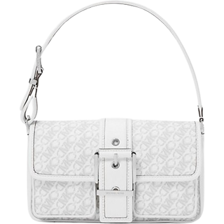 MK Colby Medium Empire Signature Logo Shoulder Bag - Grey - Michael Kors - ONE SIZE