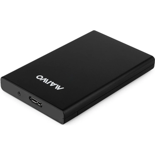 Maiwo K2568 USB 3.1 Gen1 5Gbps Ekstern Storage Cabin til op til 2 TB 2.5 HDD og SSD 7mm og 9,5 mm Supp til UASP TOOL FREE INSTALLATION