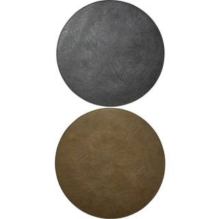 Da'core Dækkeserviet vendbar sort/oliven Ø38 cm