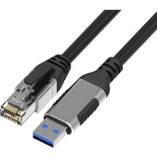 NÖRDIC 5m USB-A 3.1 til RJ45 1Gbps LAN Windows, MacOS, Linux, ChromeOS