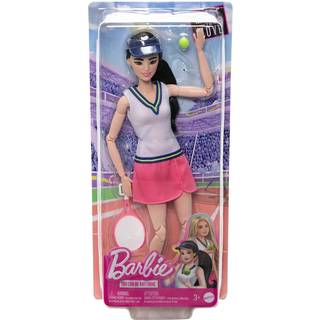 Barbie Made to Move - dukke med 22 fleksible led - Tennisspiller dukke med mørkt hår