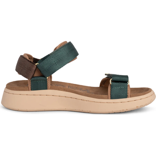 Woden Line Deep Forest damesandaler - (Mørk grøn, str. 39, Tekstil)