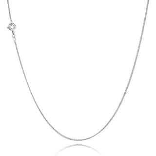 BNH - Panser facet sølv / forgyldt halskæde med fjederingslås