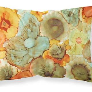 """" Caroline's Treasures Abstract Flowers Teal and Orange Fabric Standard Pillowcase 8959Pillowcase Multicolor """"