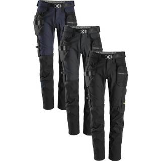 Snickers 6972 flexiwork, arbejdsbukser+ med aftagelige hylsterlommer navy/sort 232