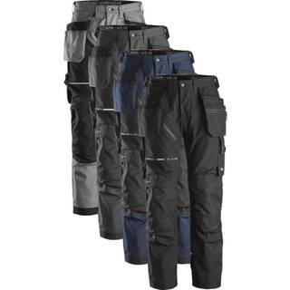 Snickers 6214 ruffwork, canvas+ arbejdsbukser+ med hylsterlommer sort 80