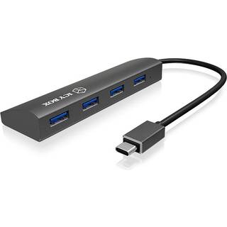 RaidSonic ICY BOX IB-AC6405-C USB hub - USB 3.2 - 4 ports - Sort