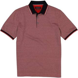 bugatti Herren Polo-Shirt rot gestreift