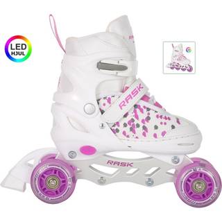 RASK SPLASH Inliner Rulleskøjte med LYS i alle hjul - Hvid