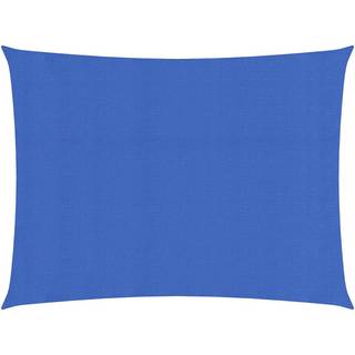 solsejl 3,5x4,5 m rektangulær 160 g/m² HDPE blå
