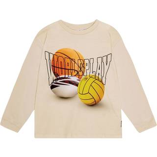Molo GOTS Rube Langærmet T-shirt Three Balls 98 cm  Creme  98 cm  mand