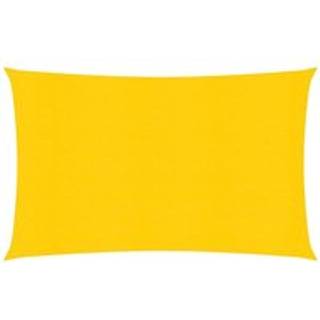 solsejl 5x7 m 160 g/m² rektangulær HDPE gul