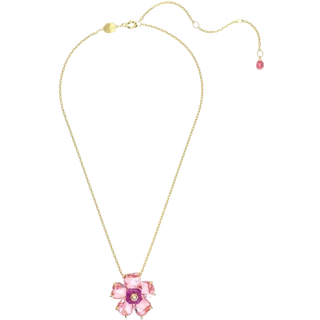 Idyllia Halskette, Blume, Rosa, Goldlegierungsschicht