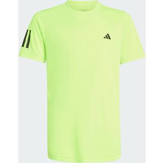 adidas Club 3 Stripes T-Shirt Boys - Neon Yellow, Size 128 - neon_yellow