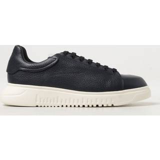 EMPORIO ARMANI Herren Sneaker blau Glattleder
