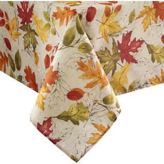 Elrene Home Fashions Efter?r Blade Fall Printed Wrinkle Resistant Tabline Holiday Table Cover til formel eller hverdagsanvendelse 52 """" X52 """" Sq