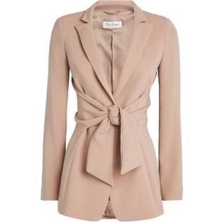 Max Mara Belted cady blazer - black - XXS