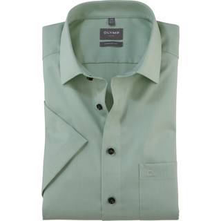 OLYMP Herren Kurzarmhemd grün Comfort Fit