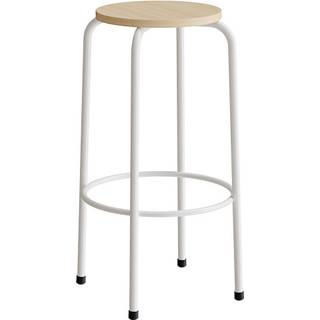 Taburet Bertil 117, massiv birk, alu stel