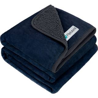 Petami vandt?t hunde t?ppe til mellemstore store hunde Pee Proof Pet T?ppe Sherpa Fleece Crate Cover Reversible Cat Throw Bed Kennel Protector So