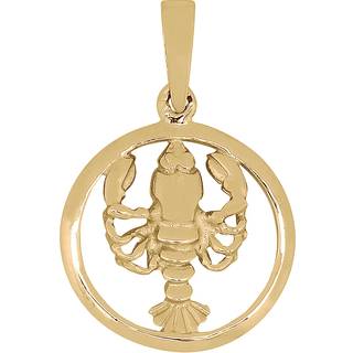 Stjernetegn i 14 karat guld - KREBSEN. 12 mm