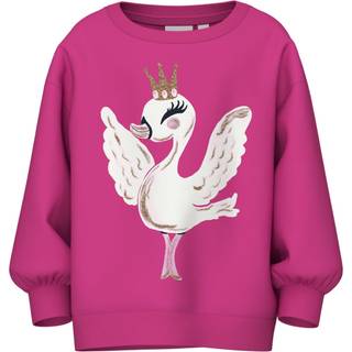 Name It Raspberry Rose/princess Swan Sweatshirt