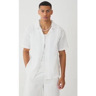 Mens White Oversized Revere Shirt