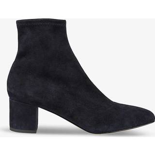 LK Bennett LK Bennett Navy Blue Grove Low Block Stretch Ankle Boots