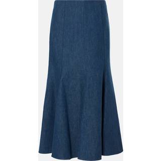 Gabriela Hearst Amy flared cotton and linen midi skirt - blue - XS