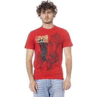 Cavalli Class Red Cotton T-Shirt