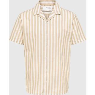 Selected Relax New Linen Shirt SS Resort Kelp Stripe