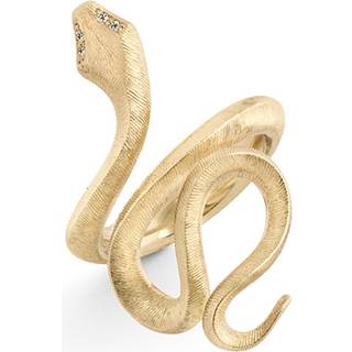 OLE LYNGGAARD COPENHAGEN Snakes ring 18 kt guld 4 brillanter, mellem - Str. 56