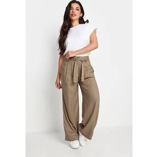 PixieGirl Petite Check Wide Leg 100% Cotton Trousers42 Petite