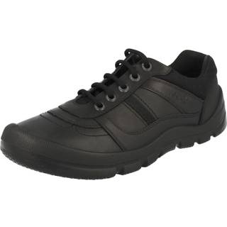 Start Rite Start-Rite Rhino Sherman Black Leather Lace Up School Shoes